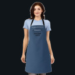 Baking Inspector Funny BlueTypography Kitchen Apron<br><div class="desc">Have some fun with this typography style baking themed apron with your own monogrammed name. Perfect for baking with Grandma, kids, Mum. Fun for cookie exchange parties. Perfect for corporate baking events. Fun quote "Living Life One Delicious Bite At A Time. Features a rolling pin with spot for your name....</div>