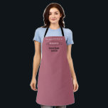 Baking Inspector Funny Typography Apron<br><div class="desc">Have some fun with this typography style baking themed apron with your own monogrammed name. Perfect for baking with Grandma, kids, Mum. Fun for cookie exchange parties. Perfect for corporate baking events. Fun quote "Living Life One Delicious Bite At A Time. Features a rolling pin with spot for your name....</div>