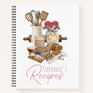 Baking Inspired Personalised Recipe Notebook