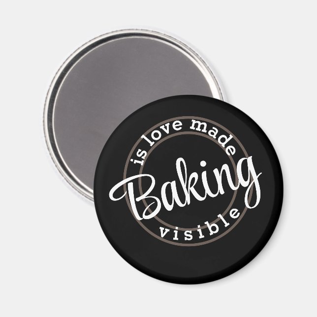  Baking is love made visible Magnet (Front/Back)