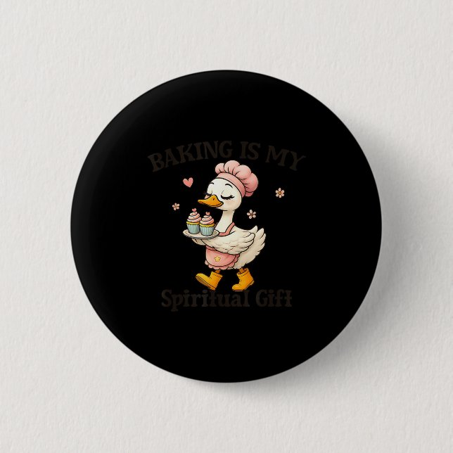 Baking Is My Sritual Gift Baking Humor Kitchen Pas 6 Cm Round Badge (Front)