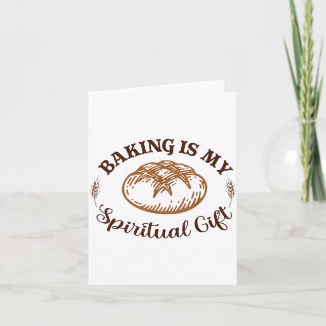 Baking Is My Sritual Gift Funny Bake Lover Pastry  Card (Front)