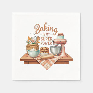 Baking Is My Super Power Napkin