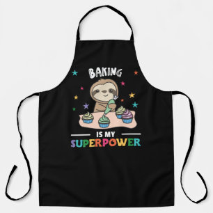 Baking Is My Superpower Sweet Sloth Baked Adult Cl Apron