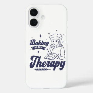 Baking Is My Therapy, Funny Baking Chef Gifts iPhone 16 Case