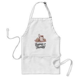 Baking Is My Therapy Quote Art Standard Apron