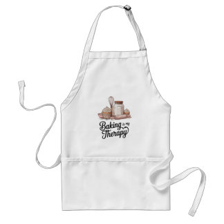 Baking Is My Therapy Quote Art Standard Apron