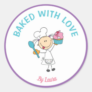Baking Labels Personalised With a Name