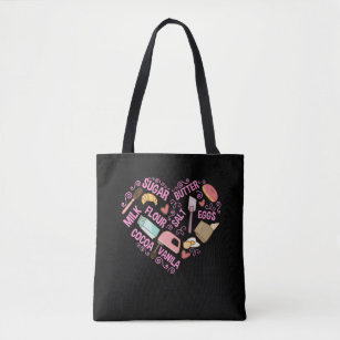 Baking Love Baker Tools Pastry Chef Butter Eggs Tote Bag