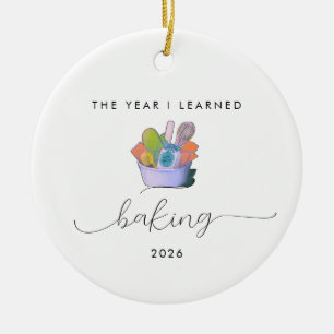 Baking Lover Hobby Gift Year I Learned Ceramic Tree Decoration