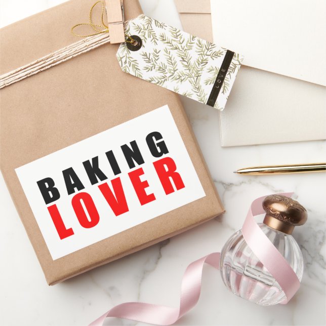 Baking lover rectangular sticker (Gifting)