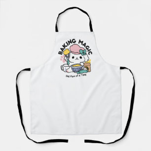 Baking Magic One Paw at a Time Cute Puppy Apron