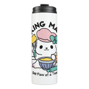 Baking Magic One Paw at a Time Cute Puppy Thermal Tumbler