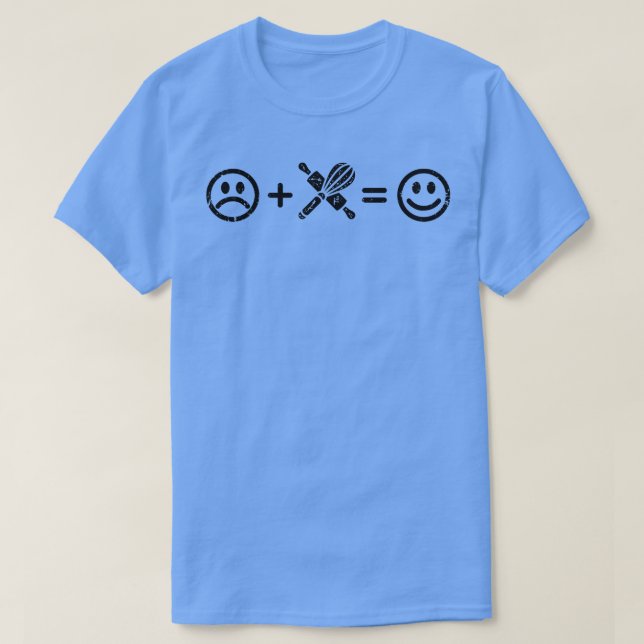 Baking Makes Happy Funny Gift Baker Baking Lover M T-Shirt (Design Front)