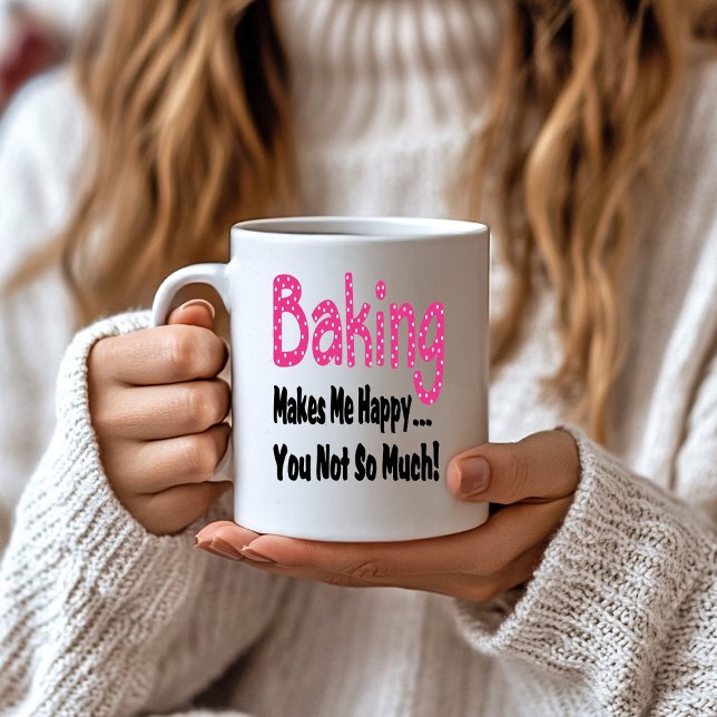 Baking Makes Me Happy Two-Tone Coffee Mug (Creator Uploaded)