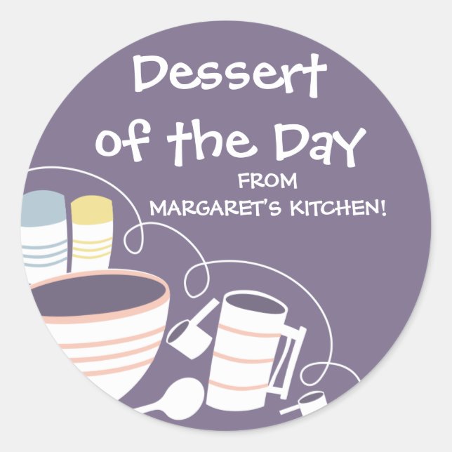 baking mixing bowl cannisters kitchen gift tag ... (Front)