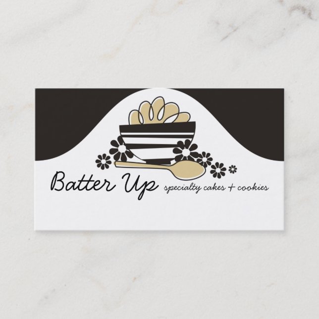 Baking mixing bowl dough batter baker biz cards (Front)