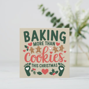 Baking More Than Cookies This Christmas Pregnancy  Holiday Card