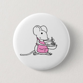 Baking Mouse Pink 6 Cm Round Badge