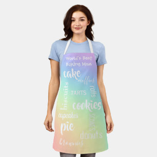 Baking Mum Pastel Rainbow Apron