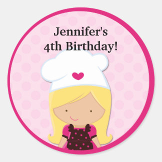 Baking Party Favour Stickers
