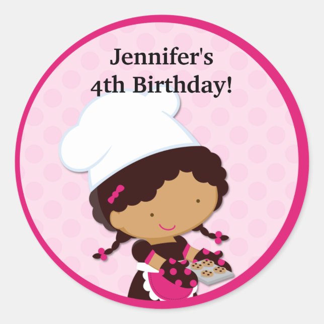 Baking Party Favour Stickers (Front)