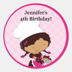 Baking Party Favour Stickers