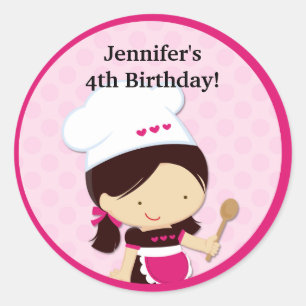 Baking Party Favour Stickers