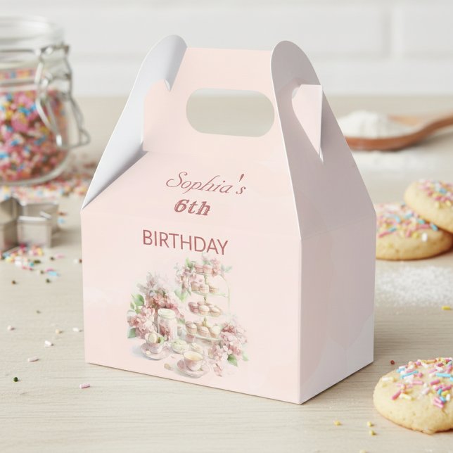 Baking Party Girls Birthday soft pastel cupcakes Favour Box (Creator Uploaded)