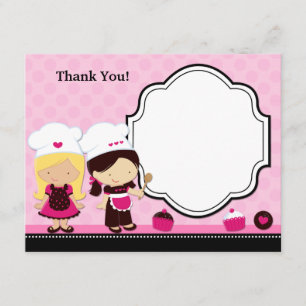 Baking Party Thank You Card
