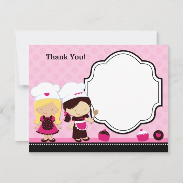Baking Party Thank You Card (Front)