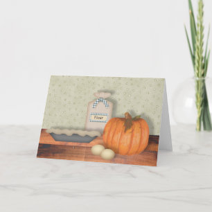Baking Pumpkin Pie Note Card