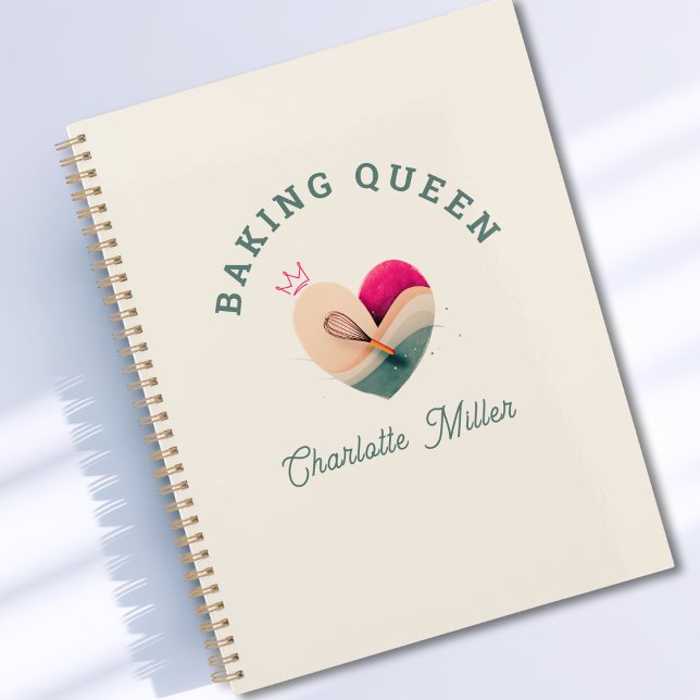 Baking Queen - Heart - Custom Planner (Baking Queen or King- Rainbow- Custom Planner)