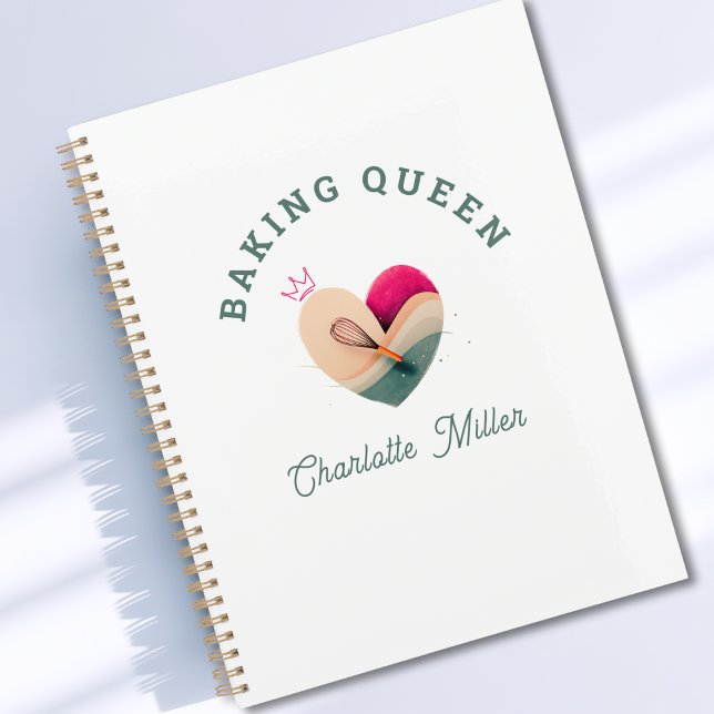 Baking Queen - Heart - Custom Planner (Baking Queen or King- Rainbow- Custom Planner)