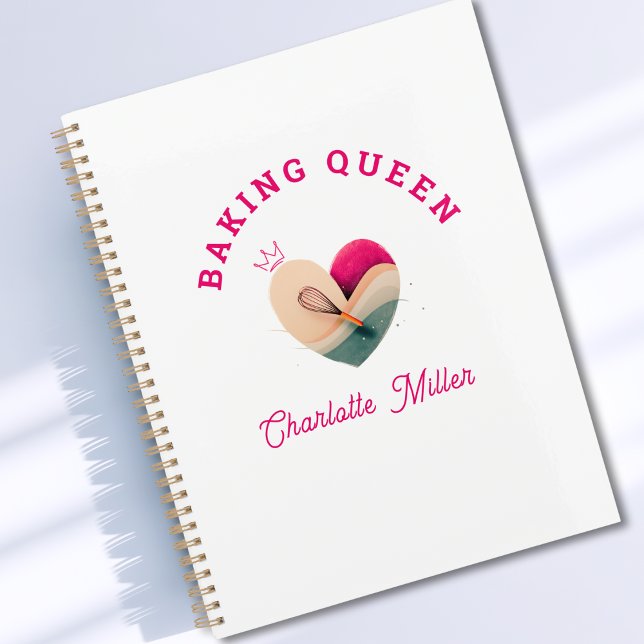 Baking Queen - Heart - Custom Planner (Baking Queen or King- Rainbow- Custom Planner)