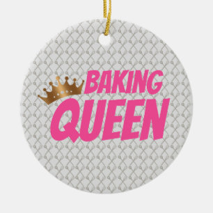 Baking Queen Pattern for Cake and Sweets Lovers Ceramic Tree Decoration