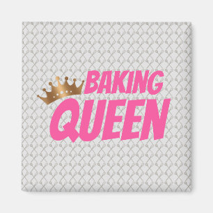 Baking Queen Pattern for Cake and Sweets Lovers Magnet