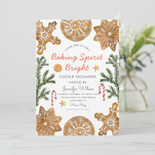 Baking Spirit Bright Cookie Exchange Party Invitation