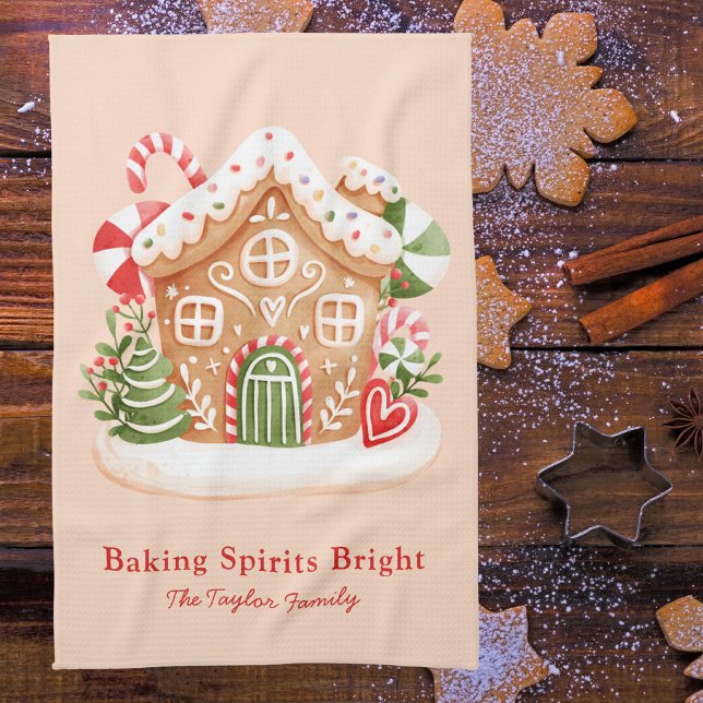 Baking Spirits Bright Christmas Baking Tea Towel (Creator Uploaded)