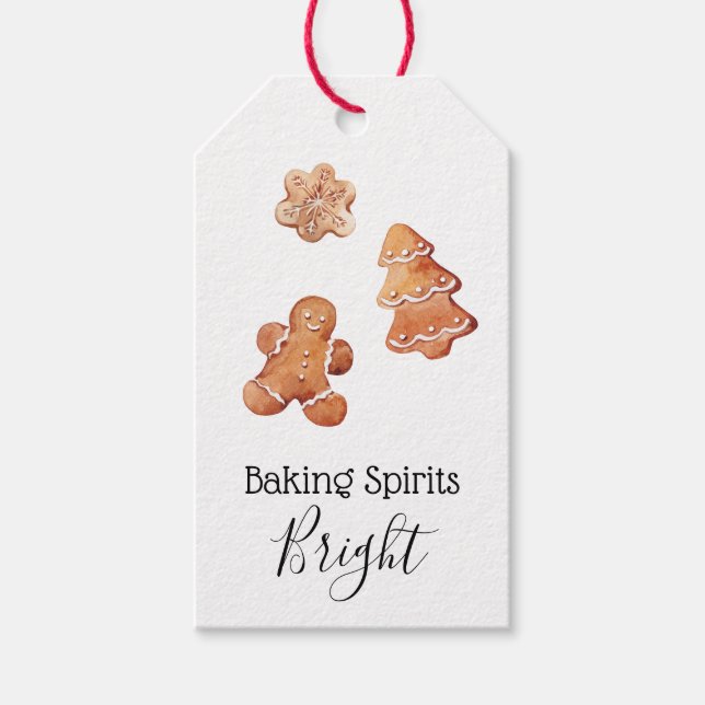Baking Spirits Bright Christmas Cookie Tag (Front)