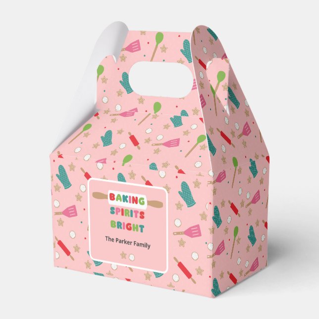 Baking Spirits Bright Christmas Favour Box (Front Side)