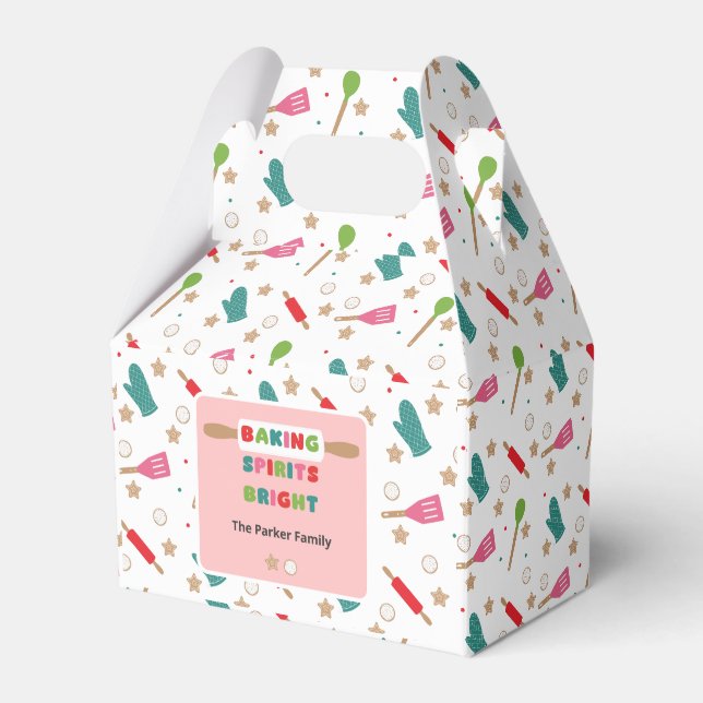 Baking Spirits Bright Christmas Favour Box (Front Side)