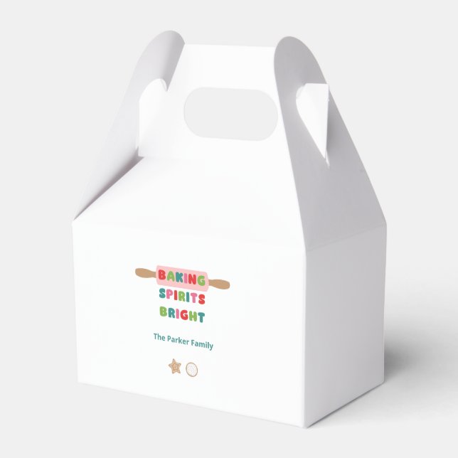 Baking Spirits Bright Christmas Favour Box (Front Side)