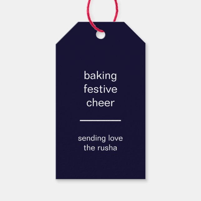 Baking Spirits Bright Christmas Holiday Tag Design (Front)