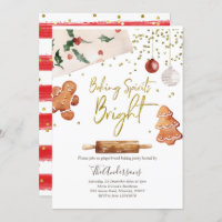 Baking Spirits Bright Christmas Party Invitation