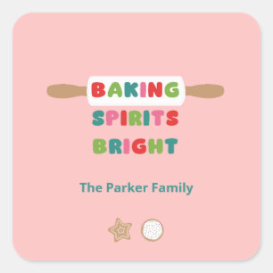 Baking Spirits Bright Christmas Stickers