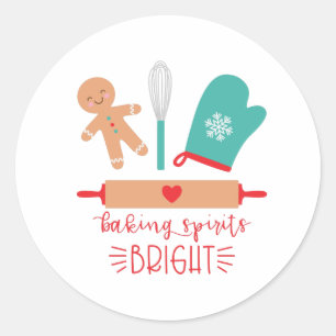 Baking Spirits Bright Classic Round Sticker