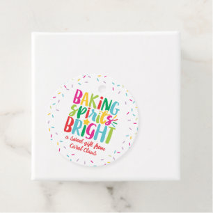 Baking Spirits Bright Colourful Sprinkles Christma Favour Tags