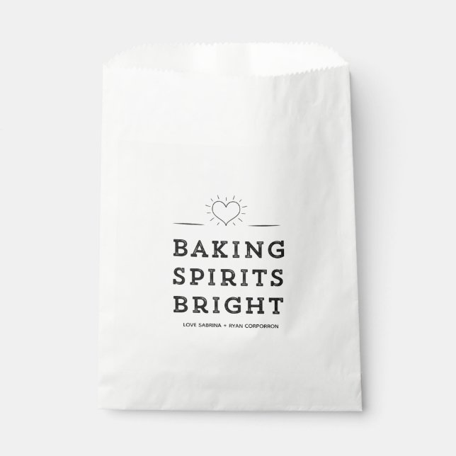 Baking Spirits Bright Cookie Exchange Christmas Favour Bags (Front)