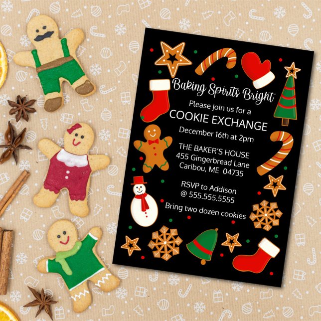 Baking Spirits Bright Cookie Exchange Invitation (Creator Uploaded)